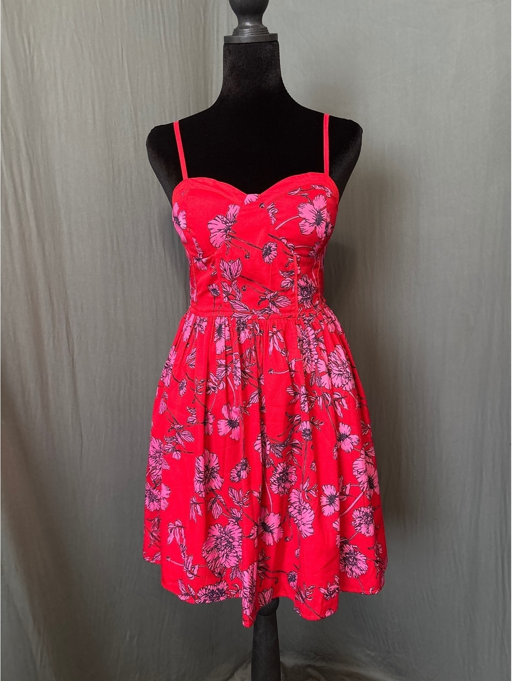 Band of the Gypsies red floral dress